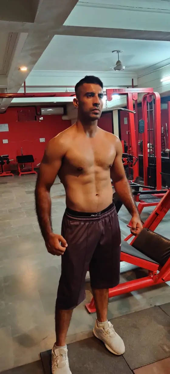 Vikram Singh Rathore standing in the gym